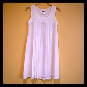 Flax lovely white linen dress